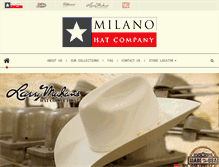 Tablet Screenshot of milanohats.com